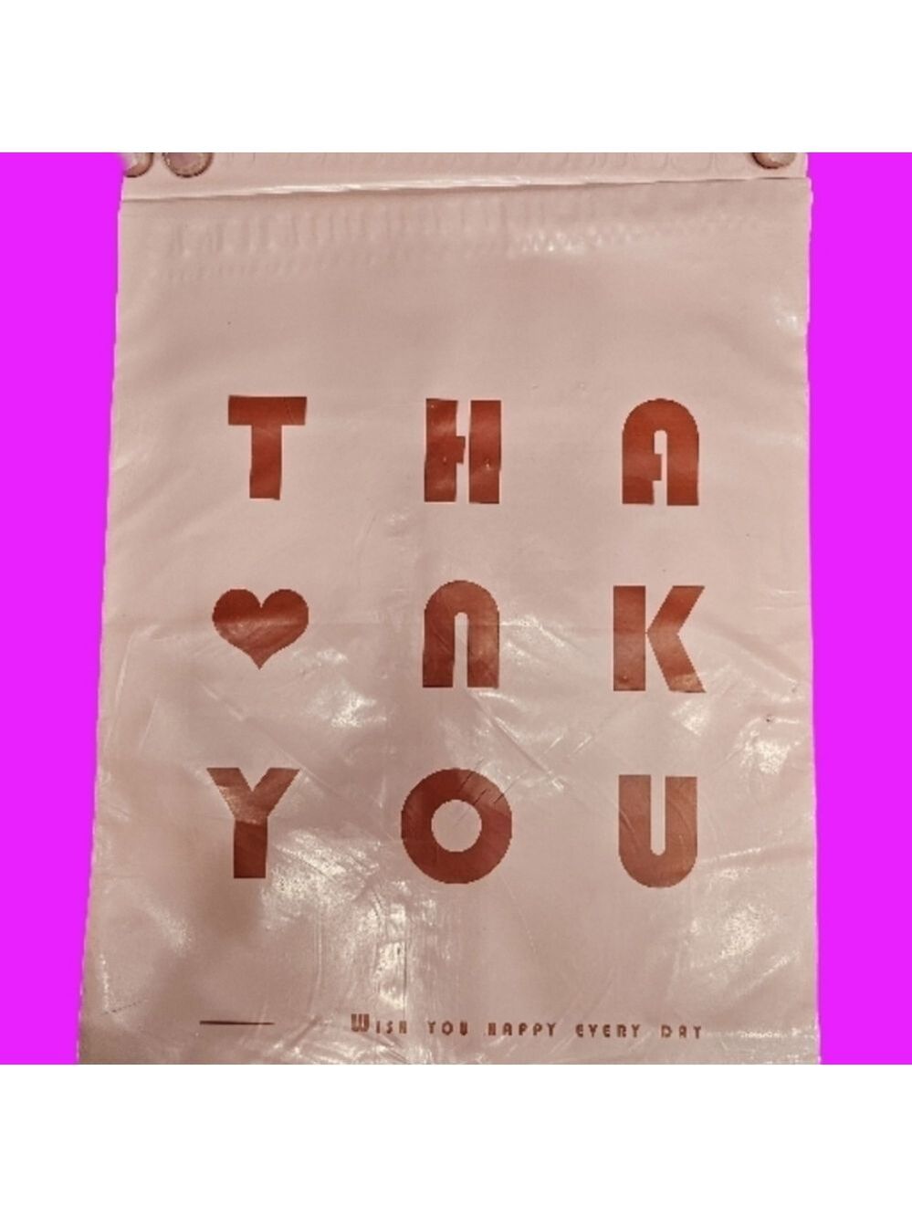Ten 10x13 poly mailers thank you with heart